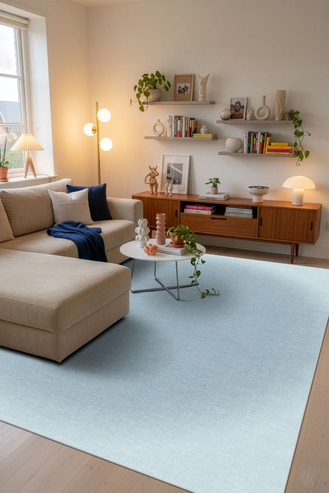Aura Himmelblau Teppich - Image 4