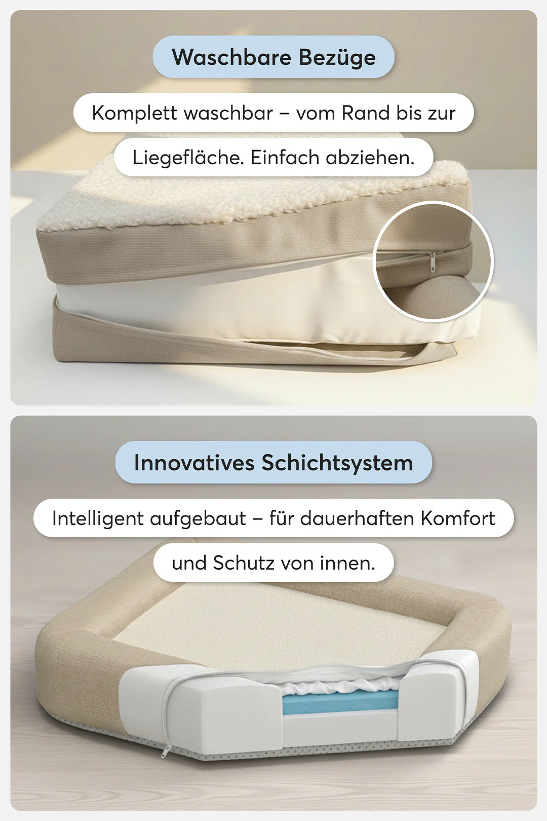 Orthopädisches Hundebett Pure Beige - Image 13